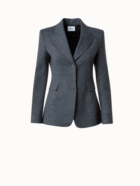 Welted Wool Jersey Jacket