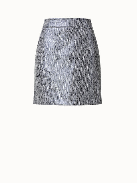 Lacquered Tweed Skirt