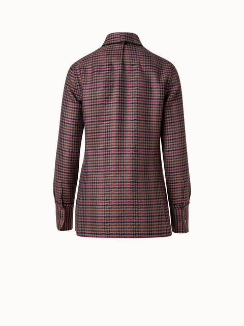 Checked Wool Blouse