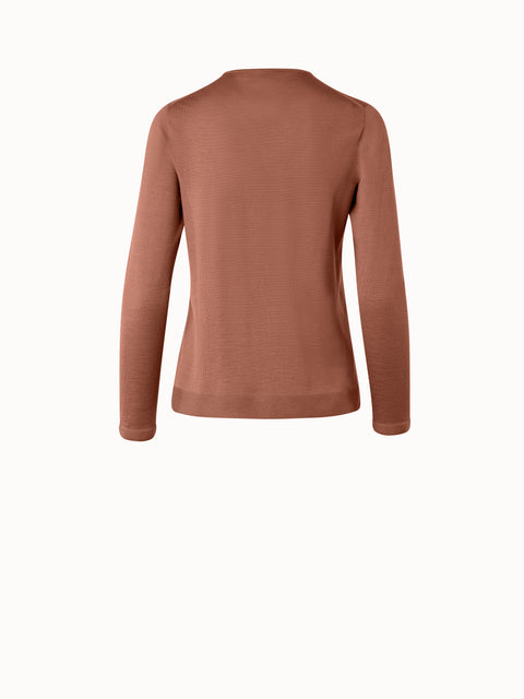 Seamless Cashmere Silk Knit Sweater