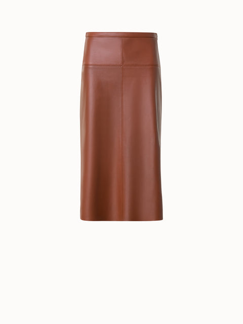 Nappa Leather Skirt in A-line