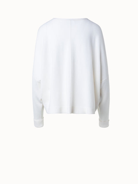 Oversize 100% Cashmere Sweater with V-Neck