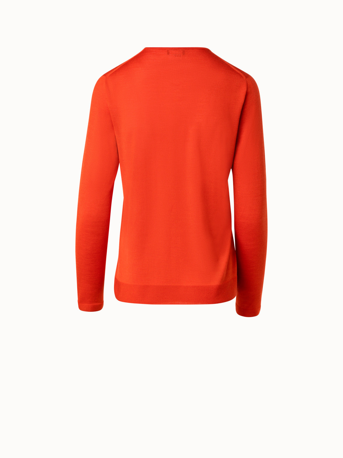 Seamless Cashmere Silk Knit Sweater - orange