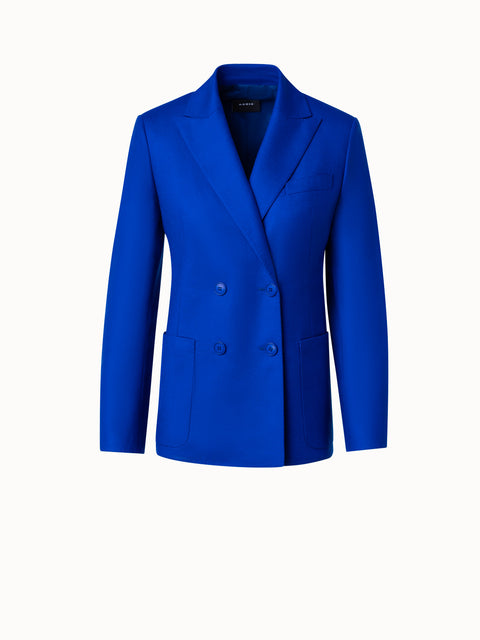 Double-Breasted Jacket in 100% Cashmere