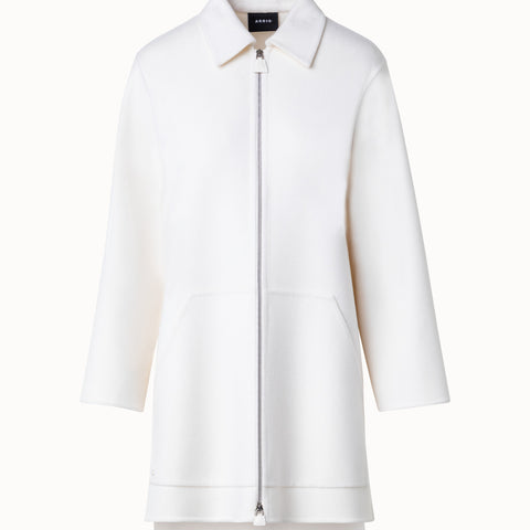 Short Coat in 100% Cashmere Double-Face