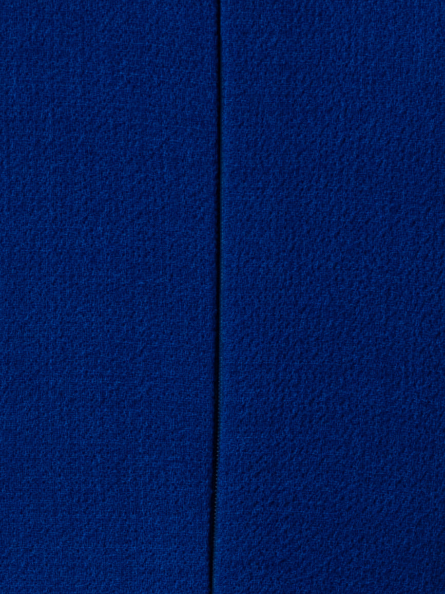 Wool Crêpe Double-Face Sheath Dress with A-Line Skirt - blue