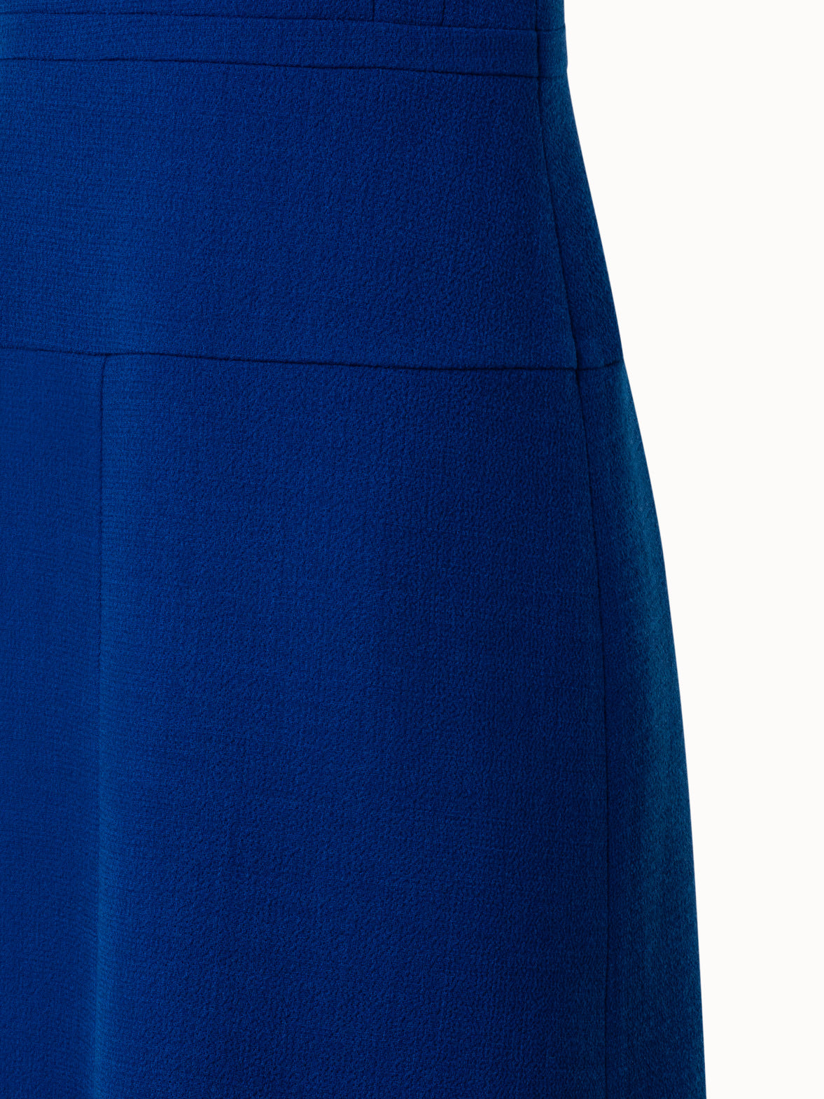 Wool Crêpe Double-Face Sheath Dress with A-Line Skirt - blue