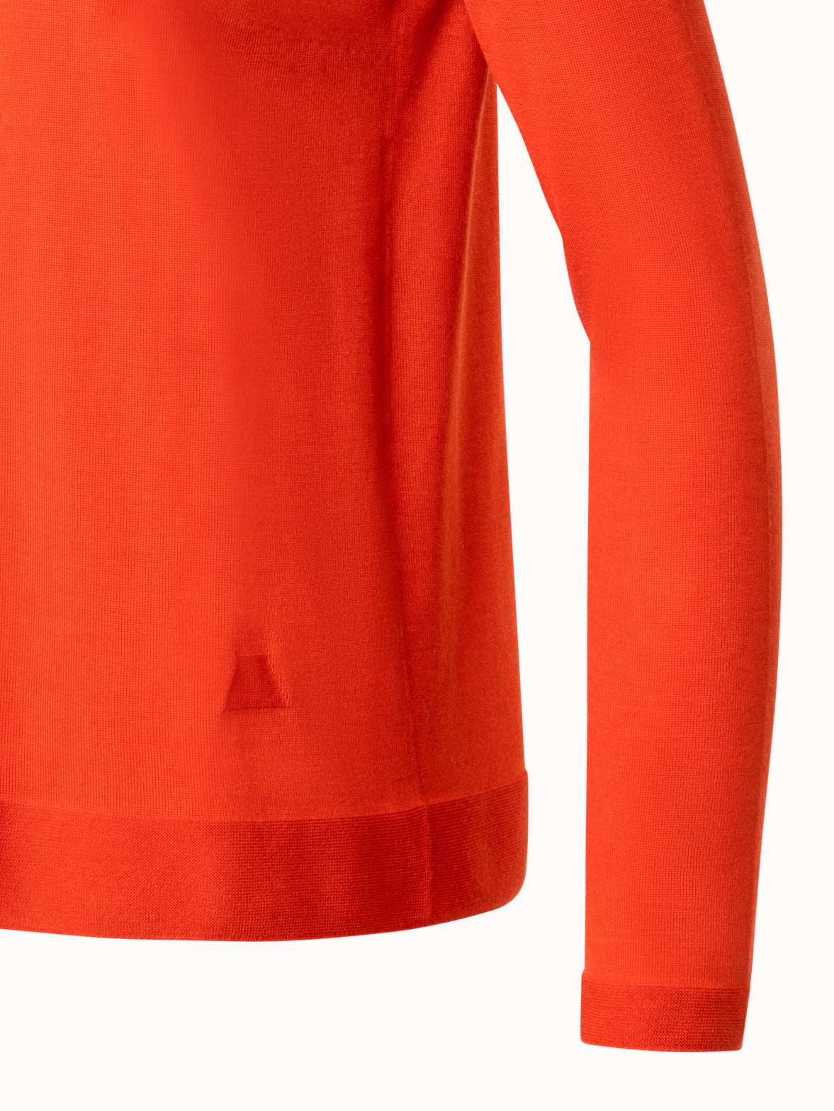 Seamless Cashmere Silk Knit Sweater - orange