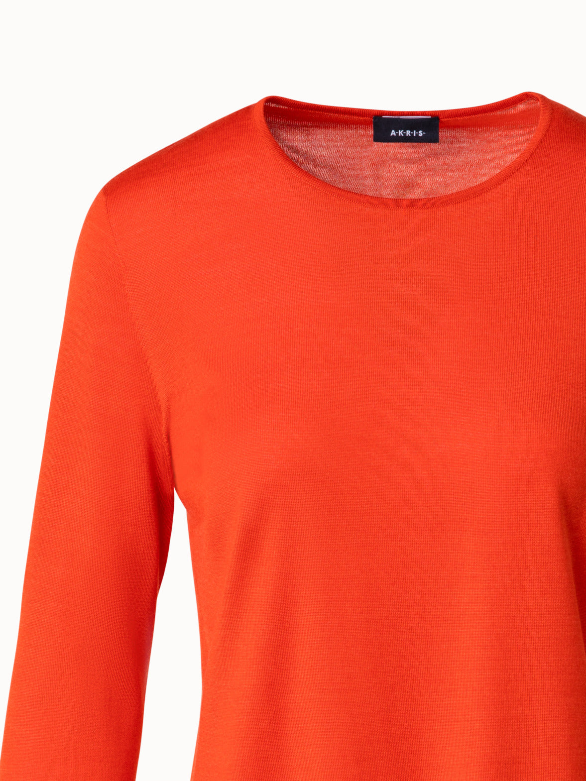 Seamless Cashmere Silk Knit Sweater - orange