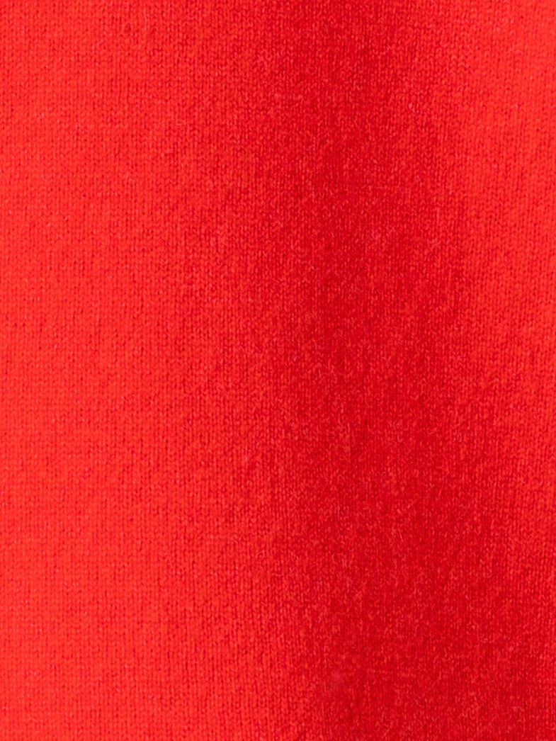 Knit Cardigan in 100% Cashmere Double-Face  - red