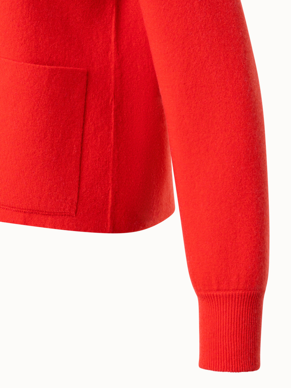 Knit Cardigan in 100% Cashmere Double-Face  - red