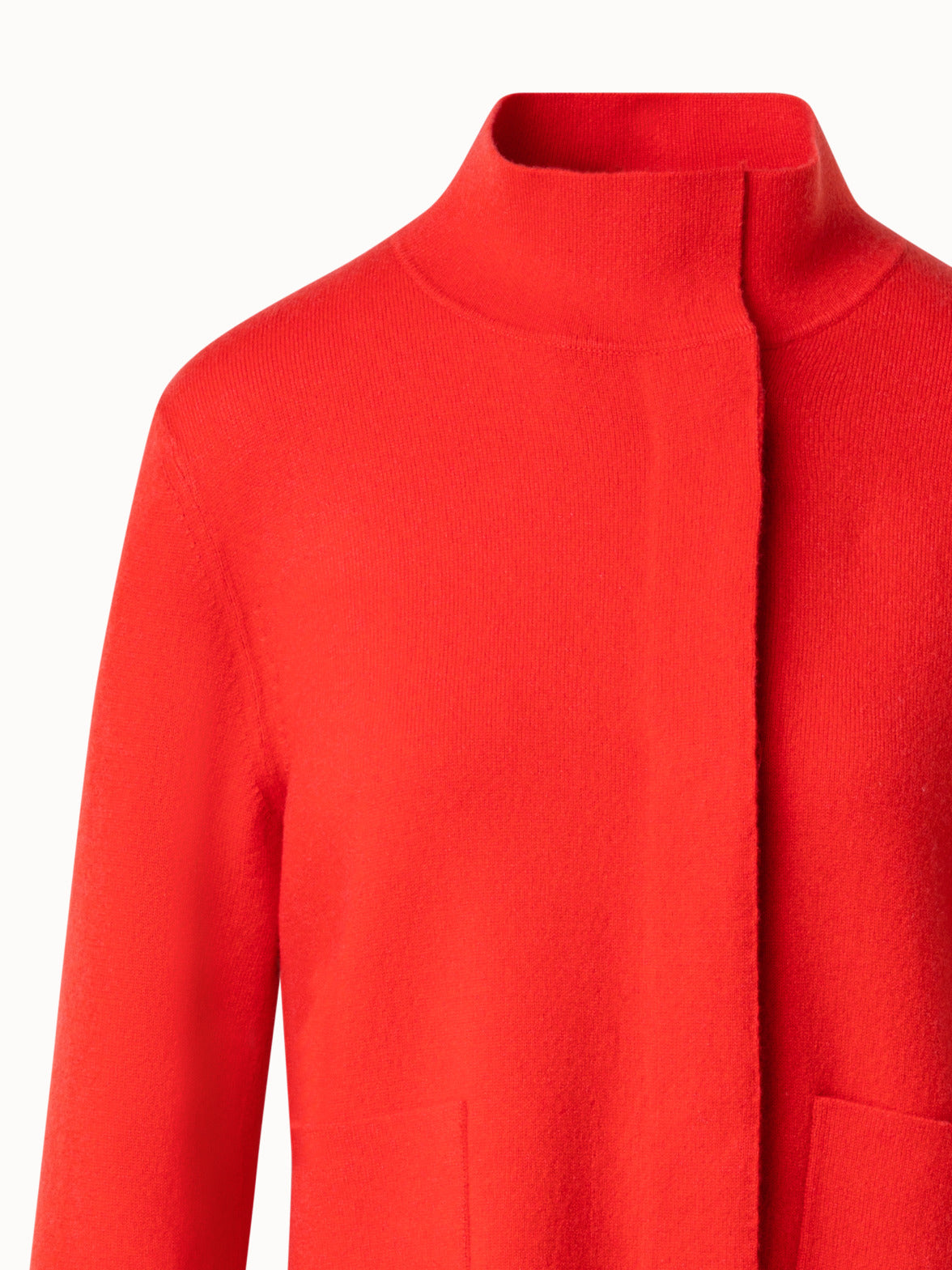Knit Cardigan in 100% Cashmere Double-Face  - red