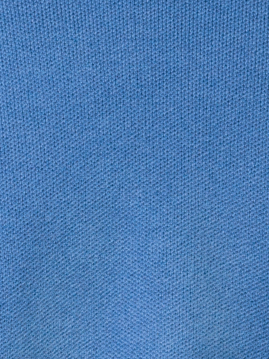 Cashmere Piqué Knit Cardigan - blue