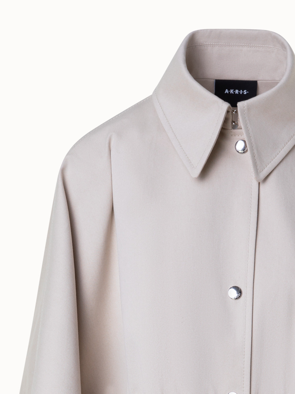 Water Repellent Cape Coat in Cotton Twill - beige