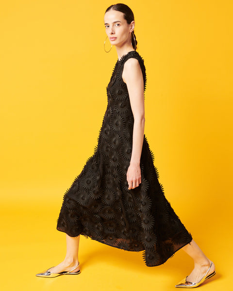 Midi Dress with Hello Sunshine Embroidery