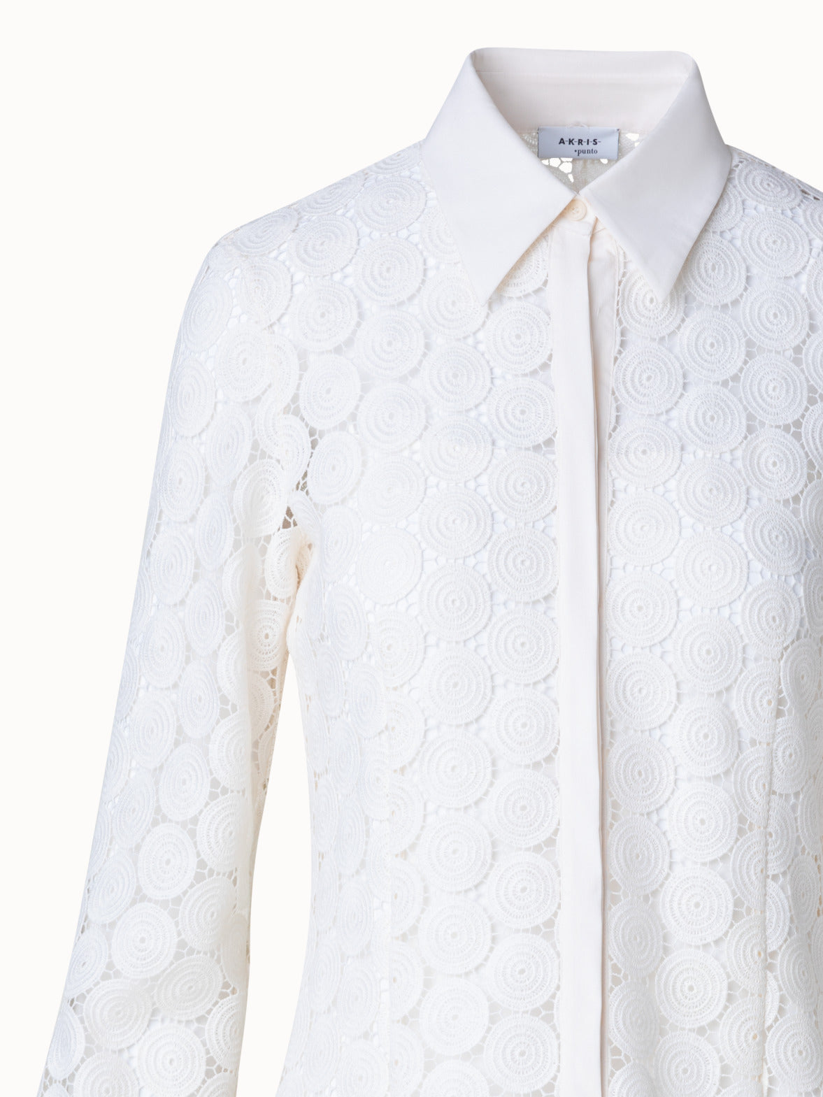 Blouse in Techno Dot Guipure Lace - white