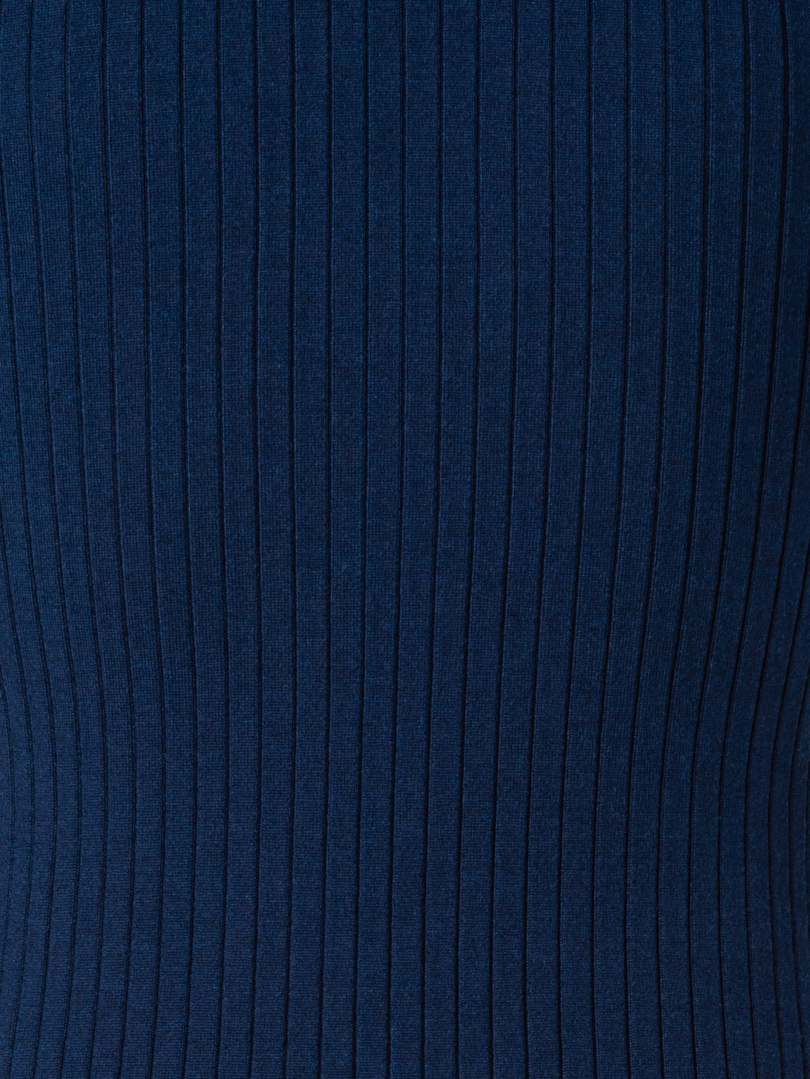 Wool Silk Stretch Knit Midi Dress - blue - navy
