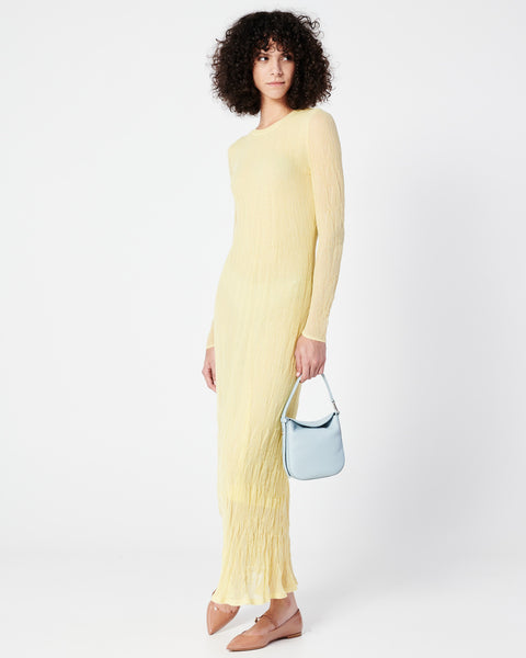 Asagao Knit Midi Dress in Fine Gauge Stretch Cotton