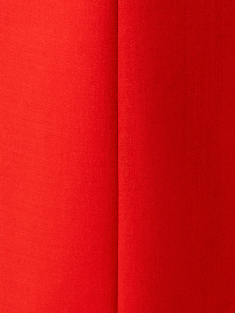 Wool Double-Face Bootcut Pants - red