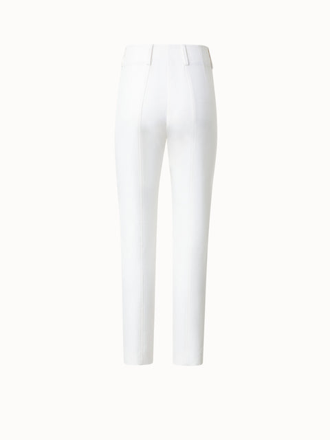 Cotton Silk Double-Face Slim Pants