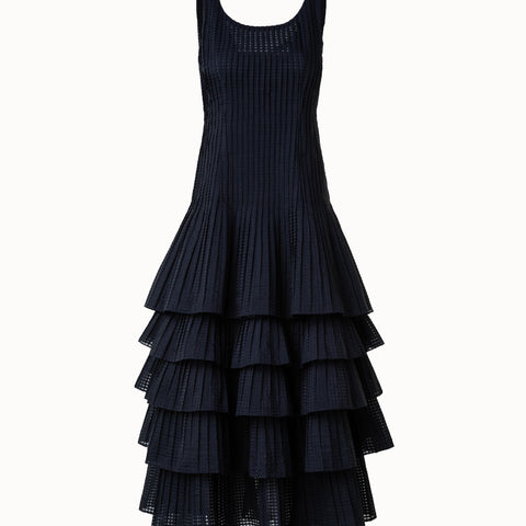 Midikleid aus leicht transparentem Organza