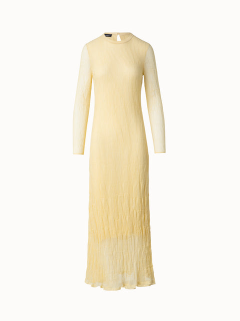 Asagao Knit Midi Dress in Fine Gauge Stretch Cotton