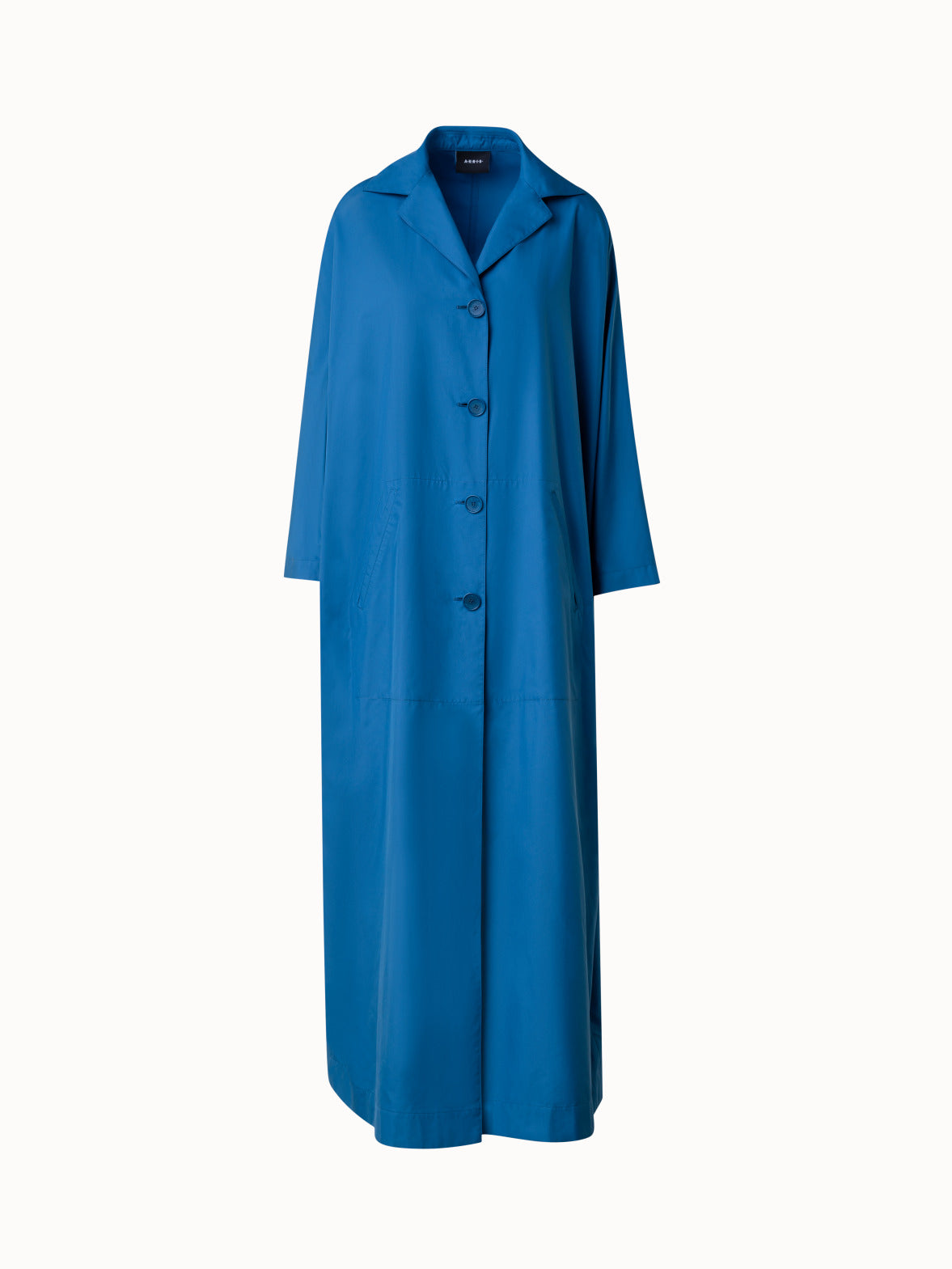 Water Repellent Light Oversize Coat - blue