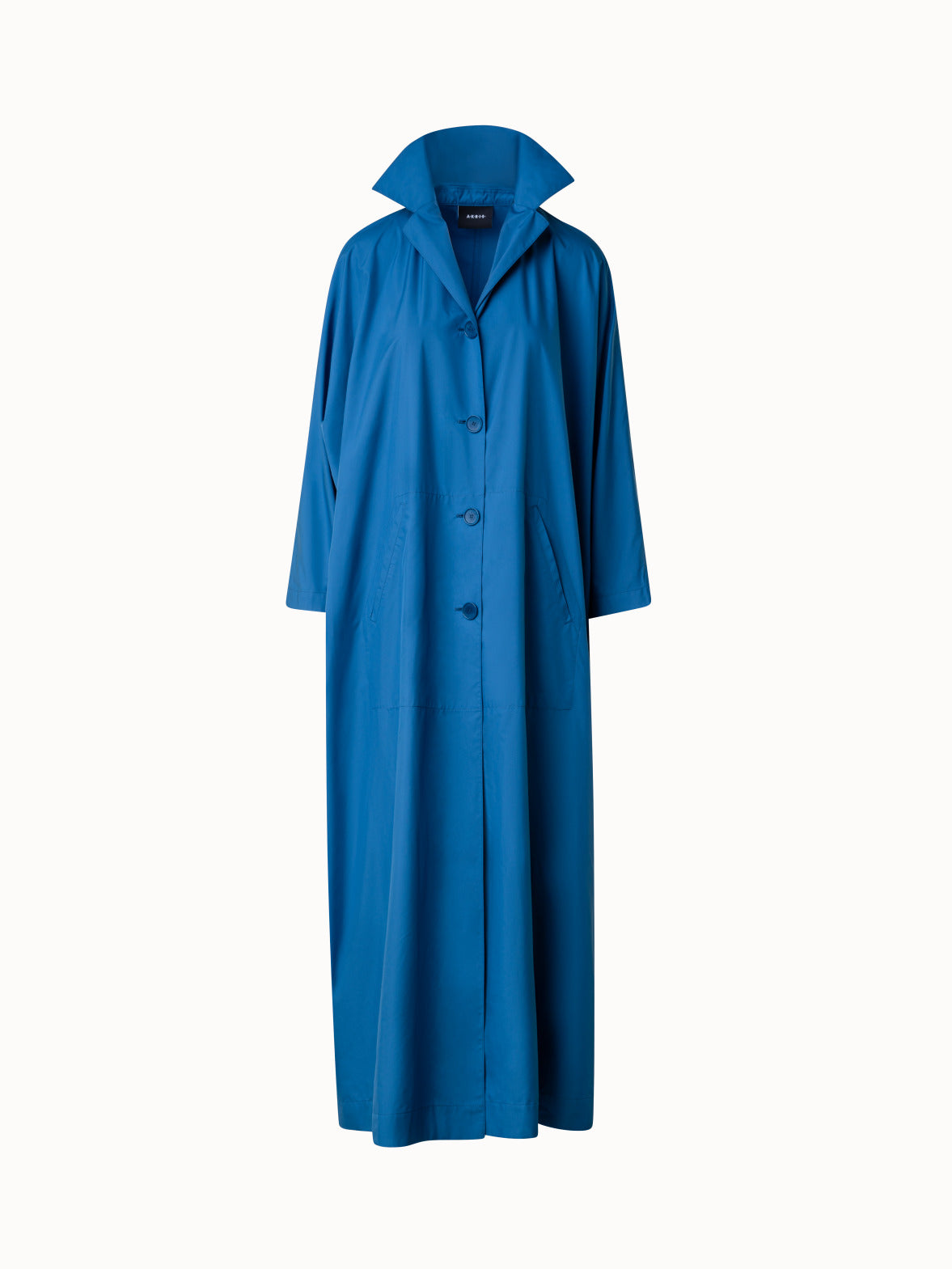 Water Repellent Light Oversize Coat - blue