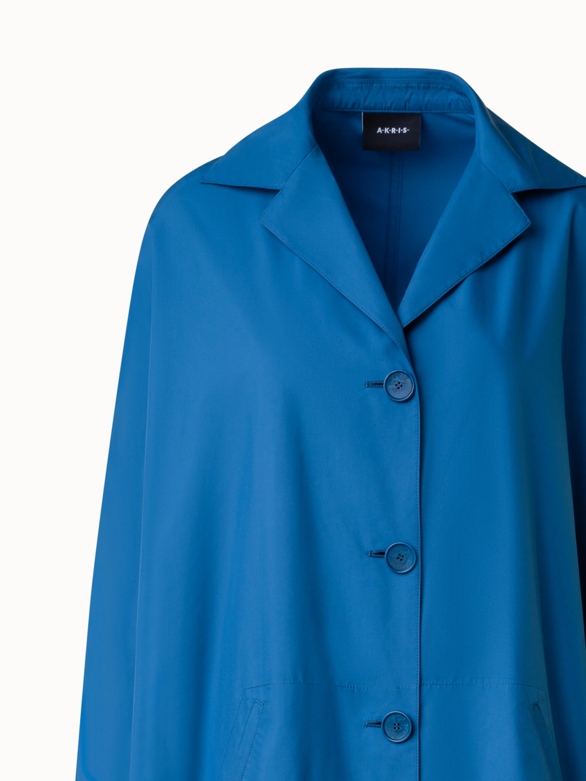 Water Repellent Light Oversize Coat - blue