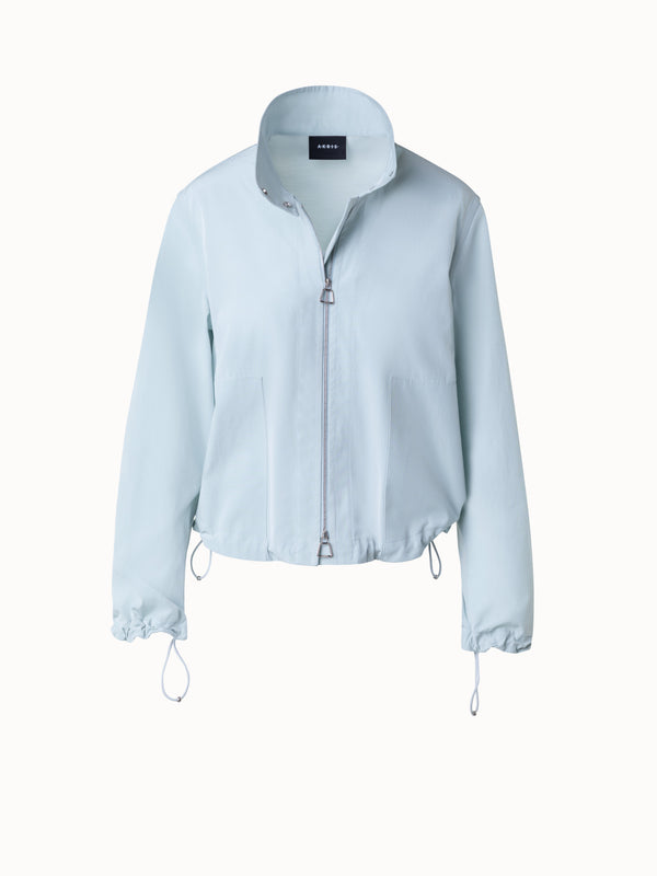Cotton Taffeta Blouson - blue