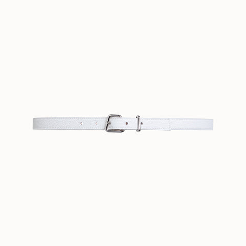 Thin Leather Trapezoid Buckle Belt