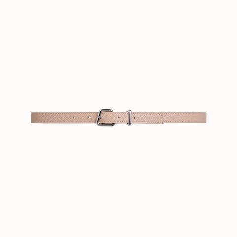 Thin Leather Trapezoid Buckle Belt