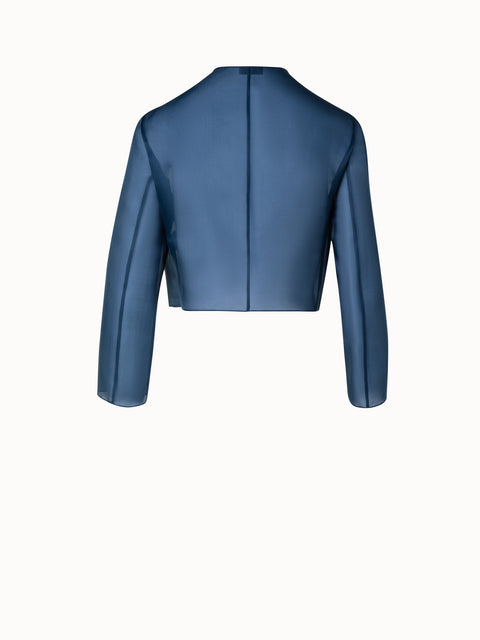 Short Bolero Jacket in 100% Silk Organza
