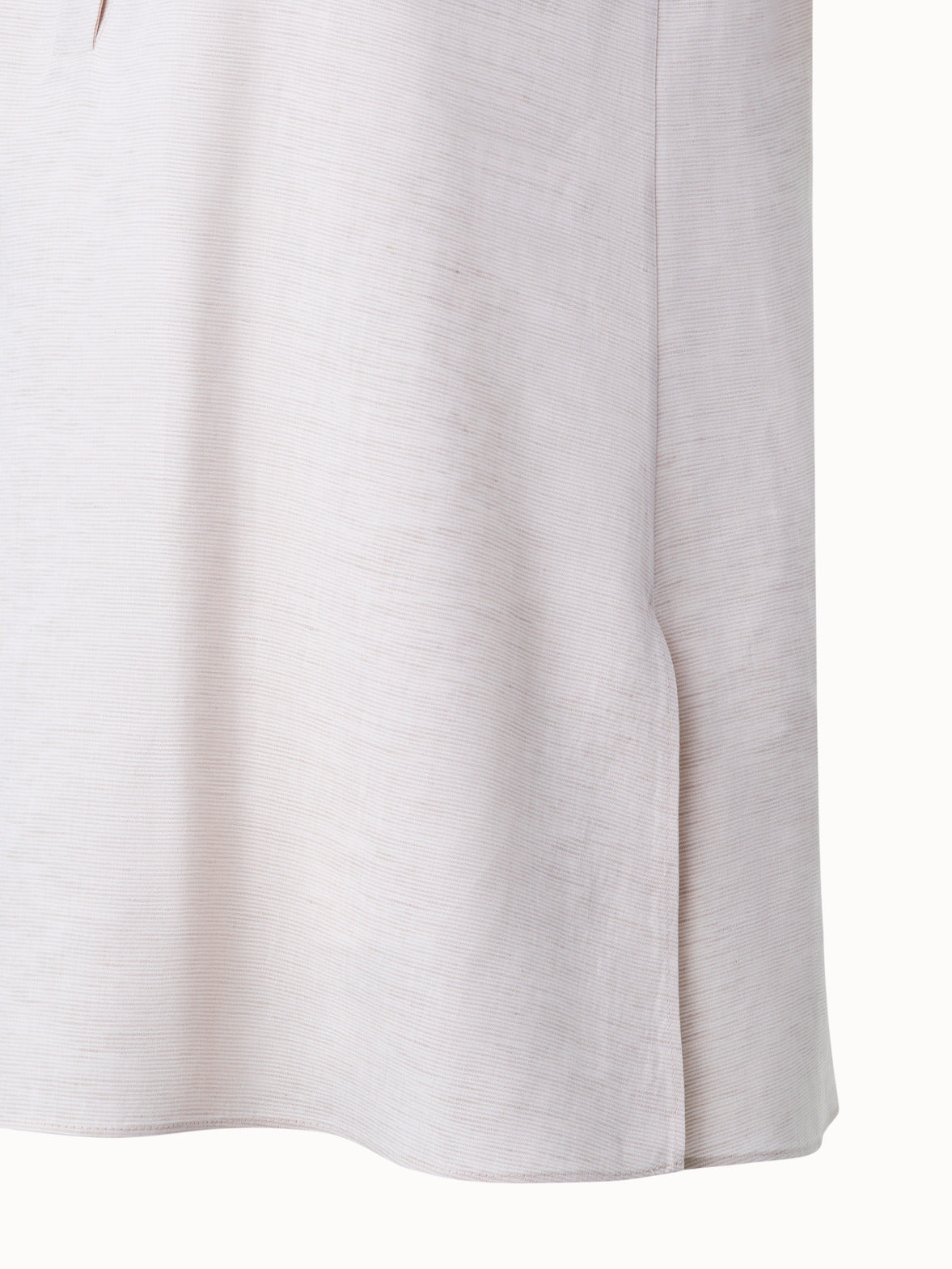 Sleevless Tunic Blouse in Stretch Linen - beige