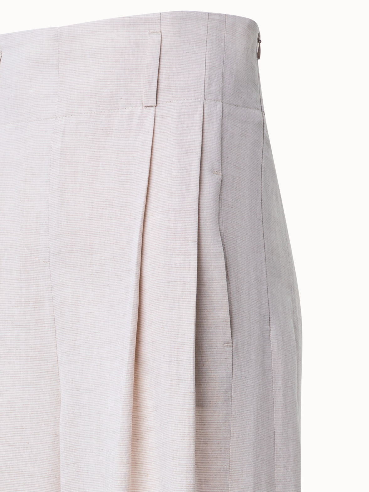 High Waisted XL Wide Leg Pants in Stretch Linen - beige
