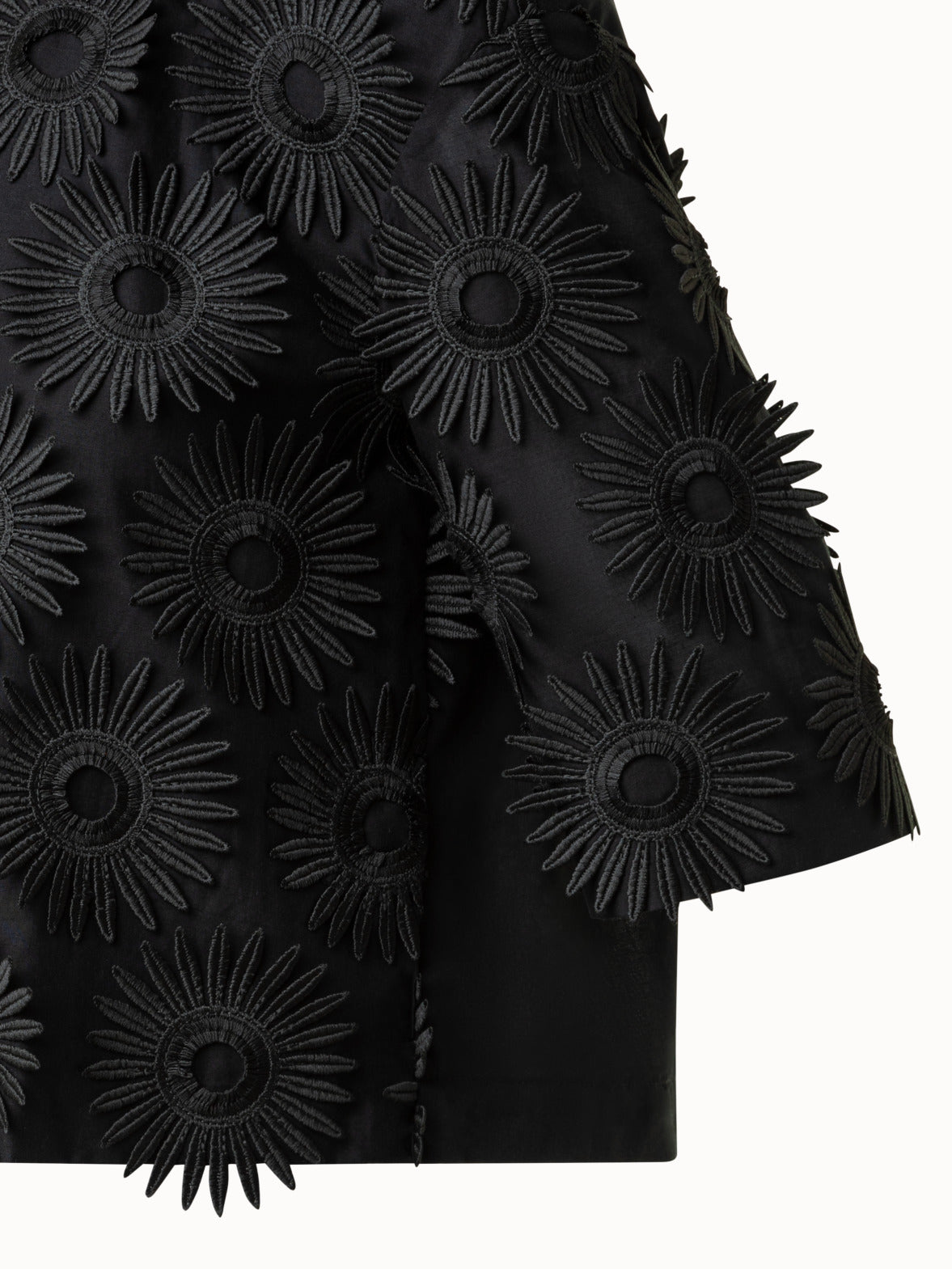 Jacket with Hello Sunshine Embroidery - black