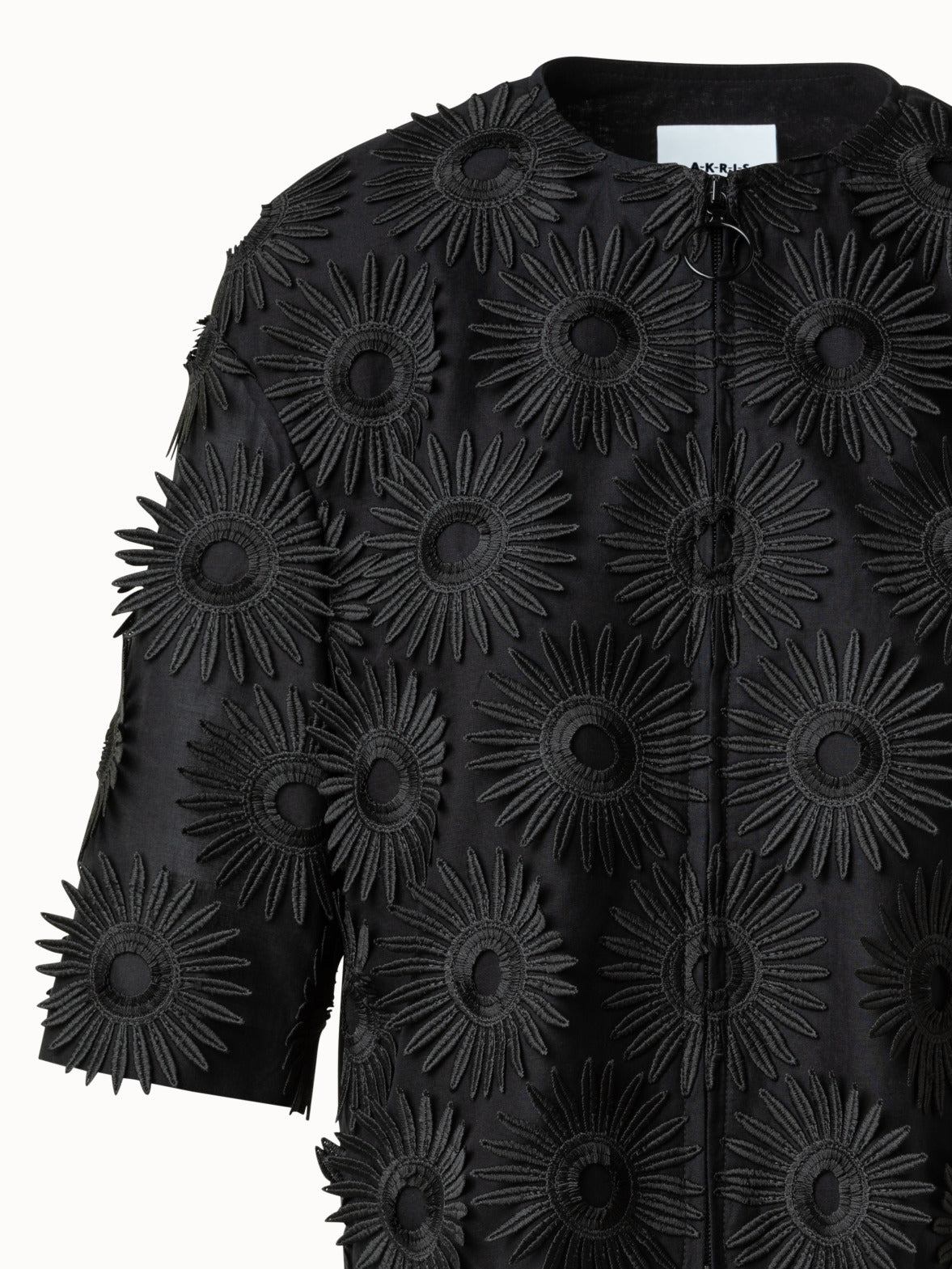 Jacket with Hello Sunshine Embroidery - black