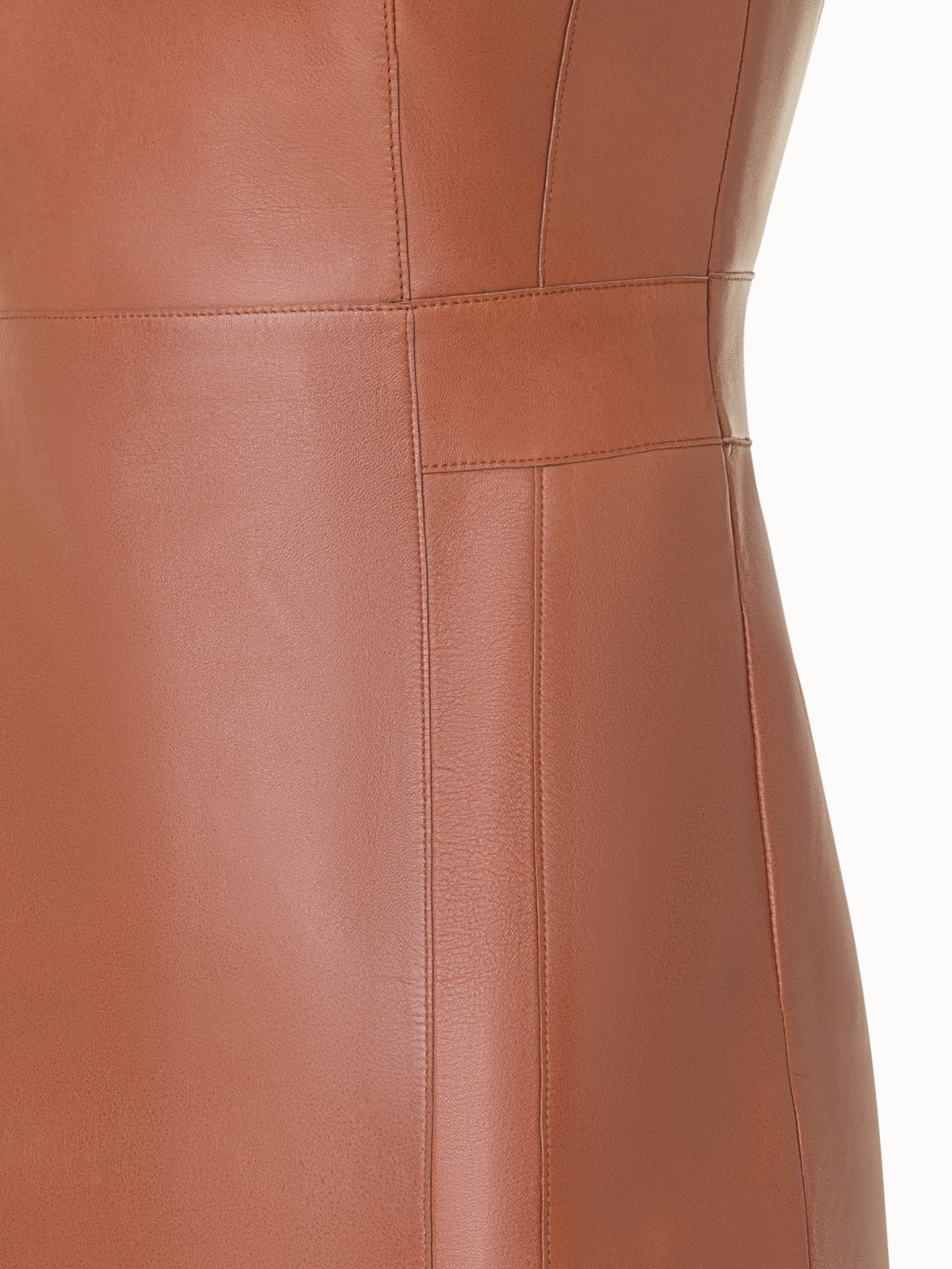 Sleeveless Leather Sheath Dress