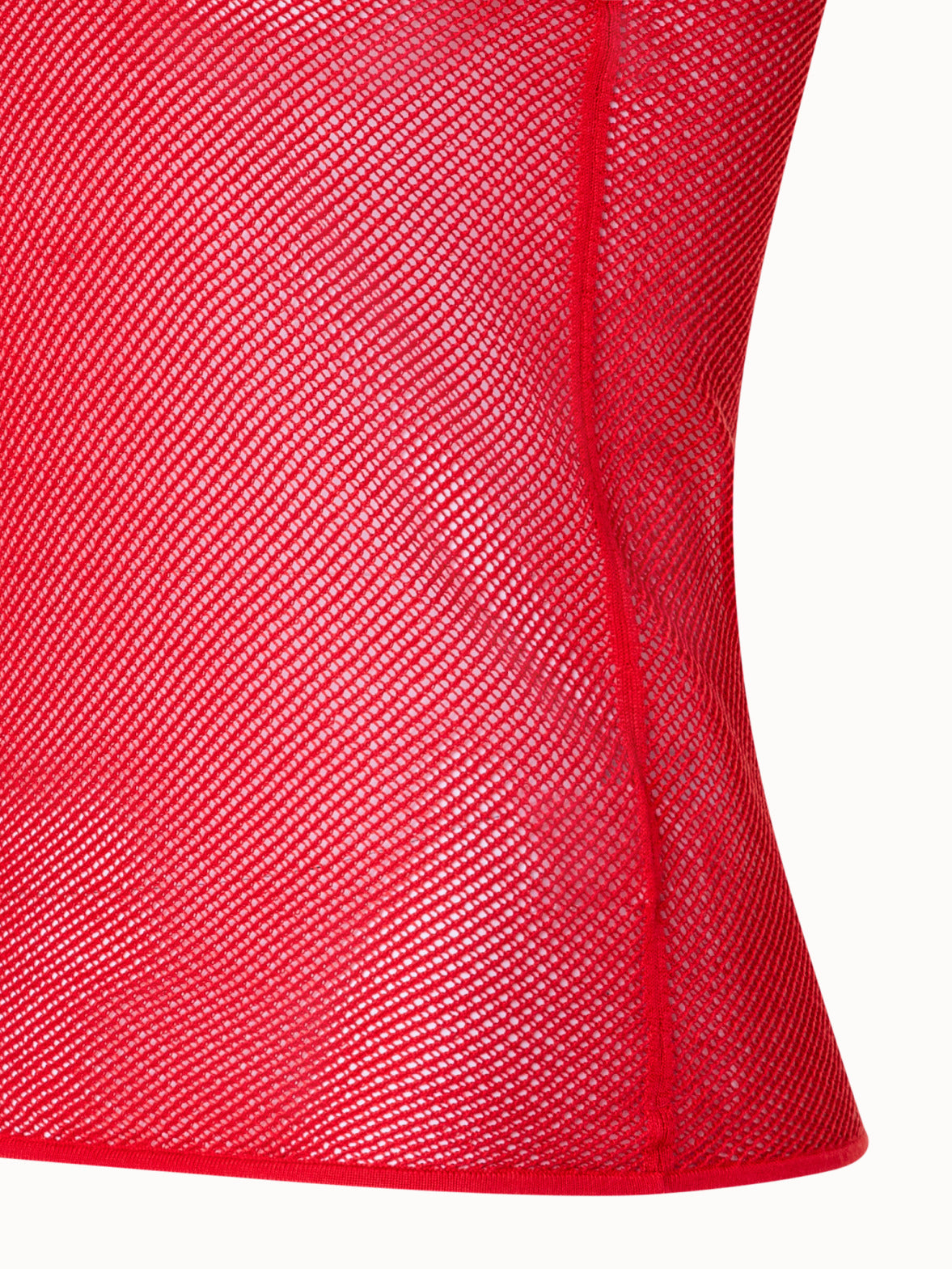 Silk Mesh Knit Tank - red