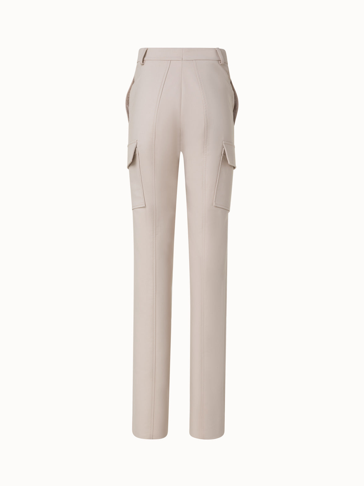 Cotton Double-Face Cargo Pants - beige