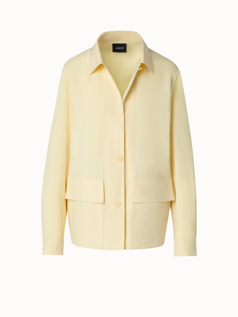 1990's AKRIS Punto Cashmere and Wool Jacket Akris Pale Yellow Cashmere  Blazer Size S -  Canada