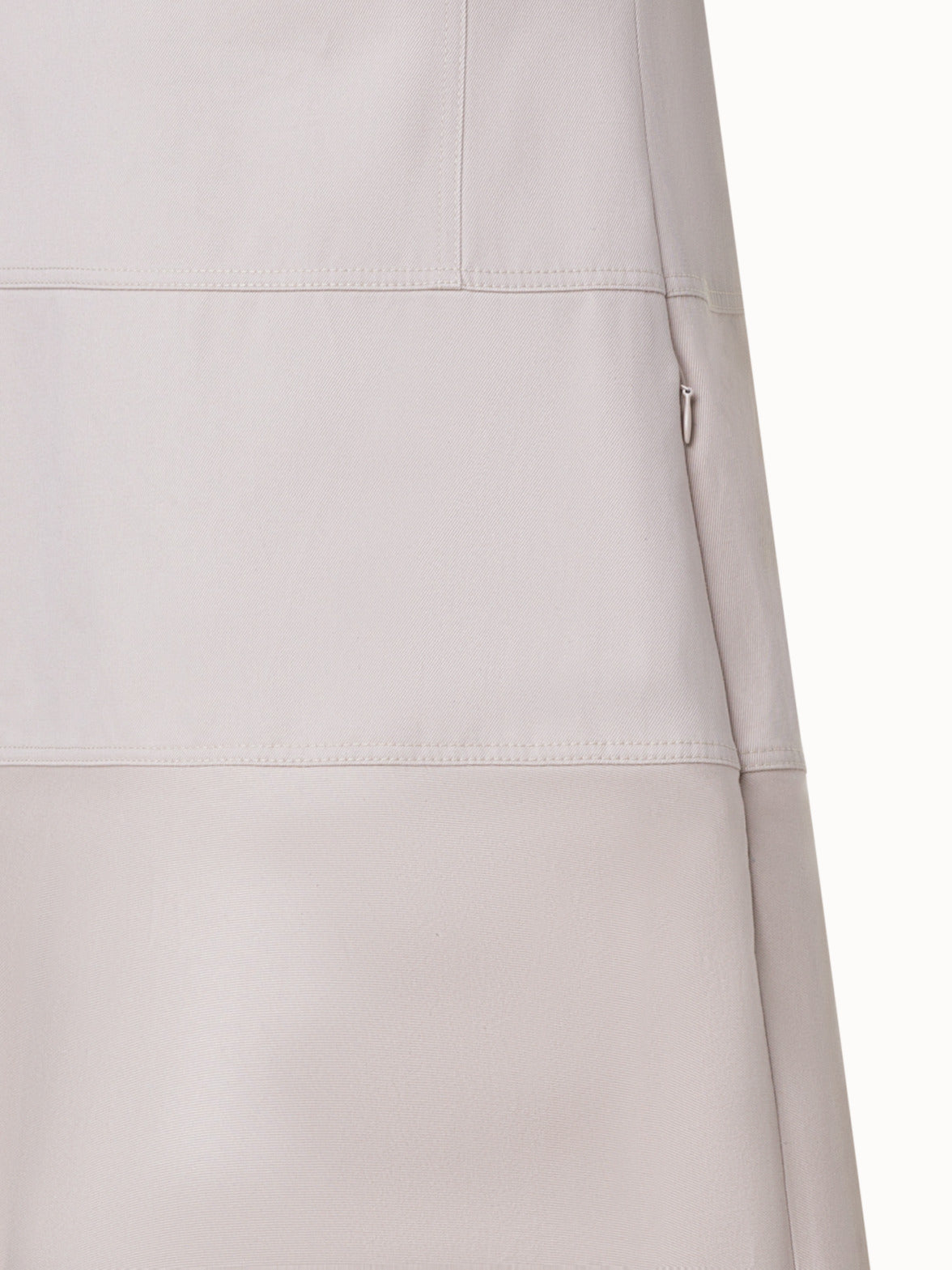 Fitted Midi Dress in Stretch Cotton - ecru