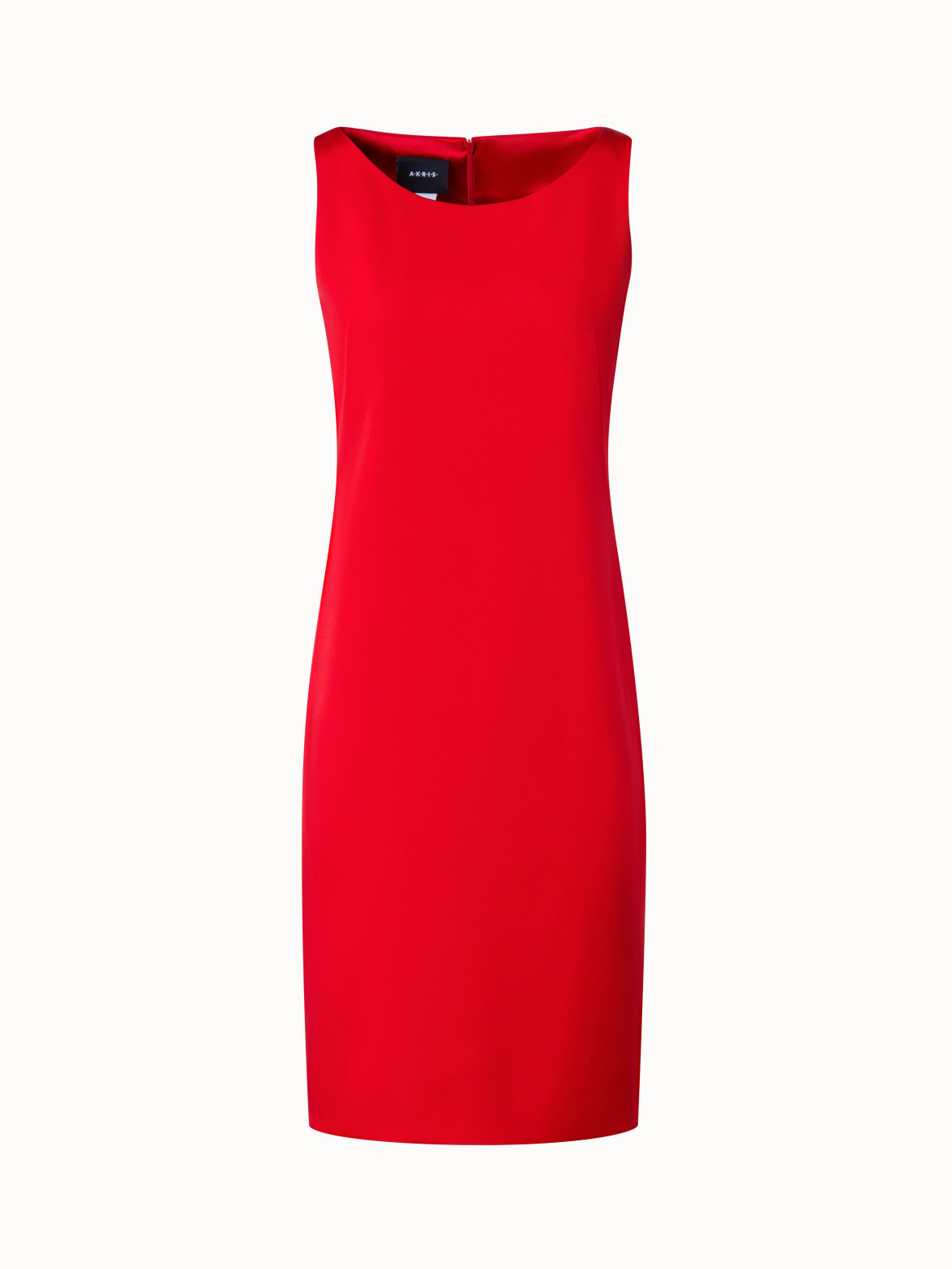 Silk Crêpe Sheath Dress - red