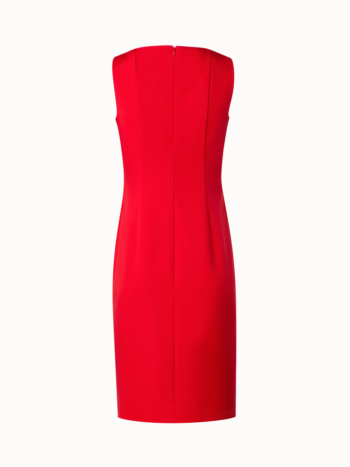 Silk Crêpe Sheath Dress - red