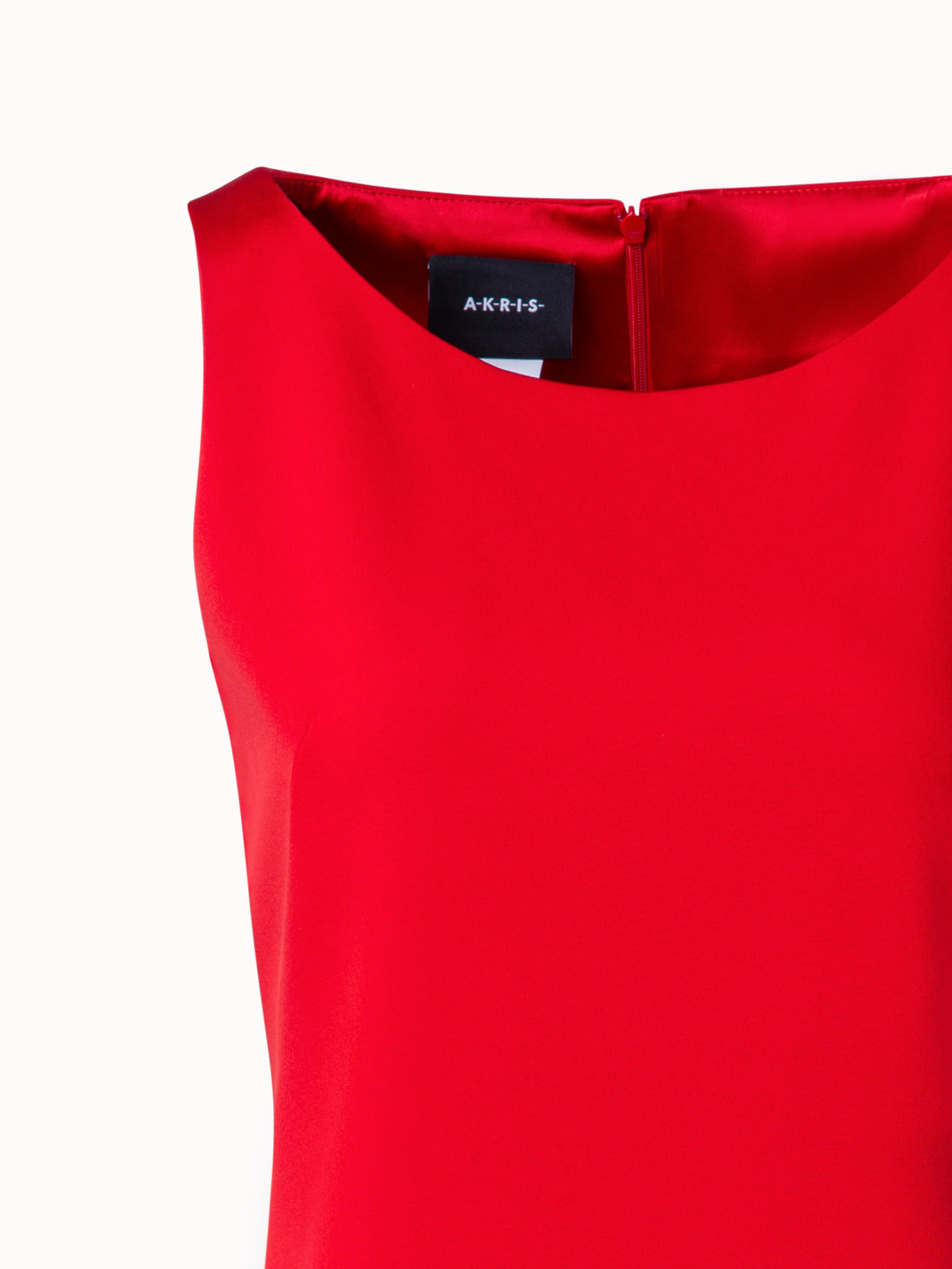 Silk Crêpe Sheath Dress - red