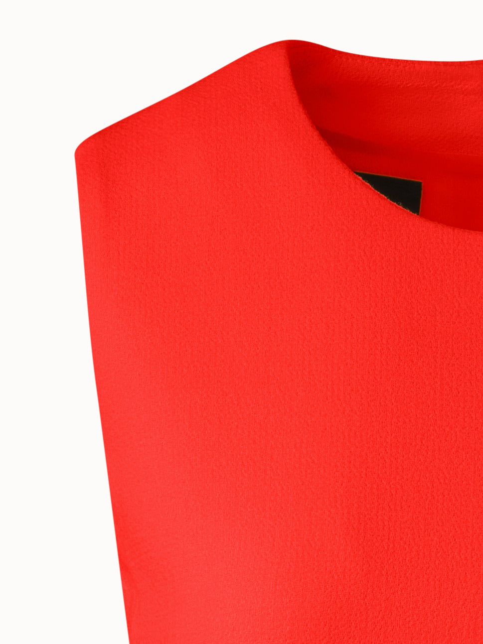 Wool Crêpe Double-Face Sheath Dress with A-Line Skirt - red