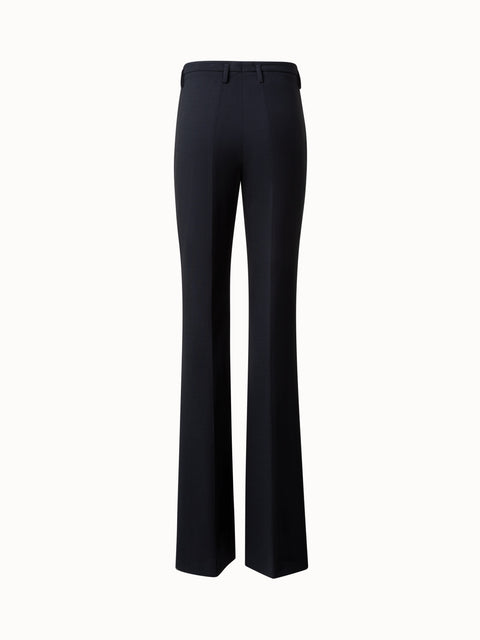 Wool Double-Face Bootcut Pants