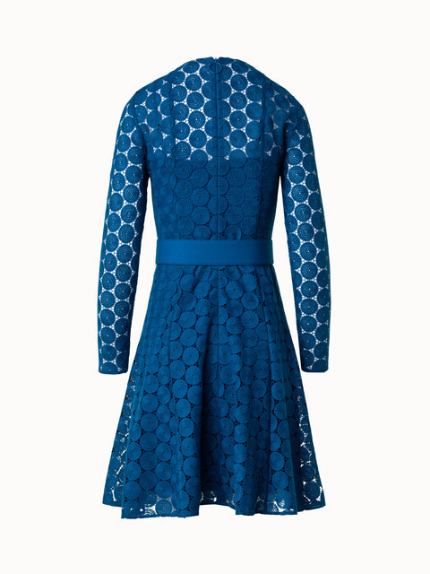 Fit and Flare Dress in Dot Embroidery