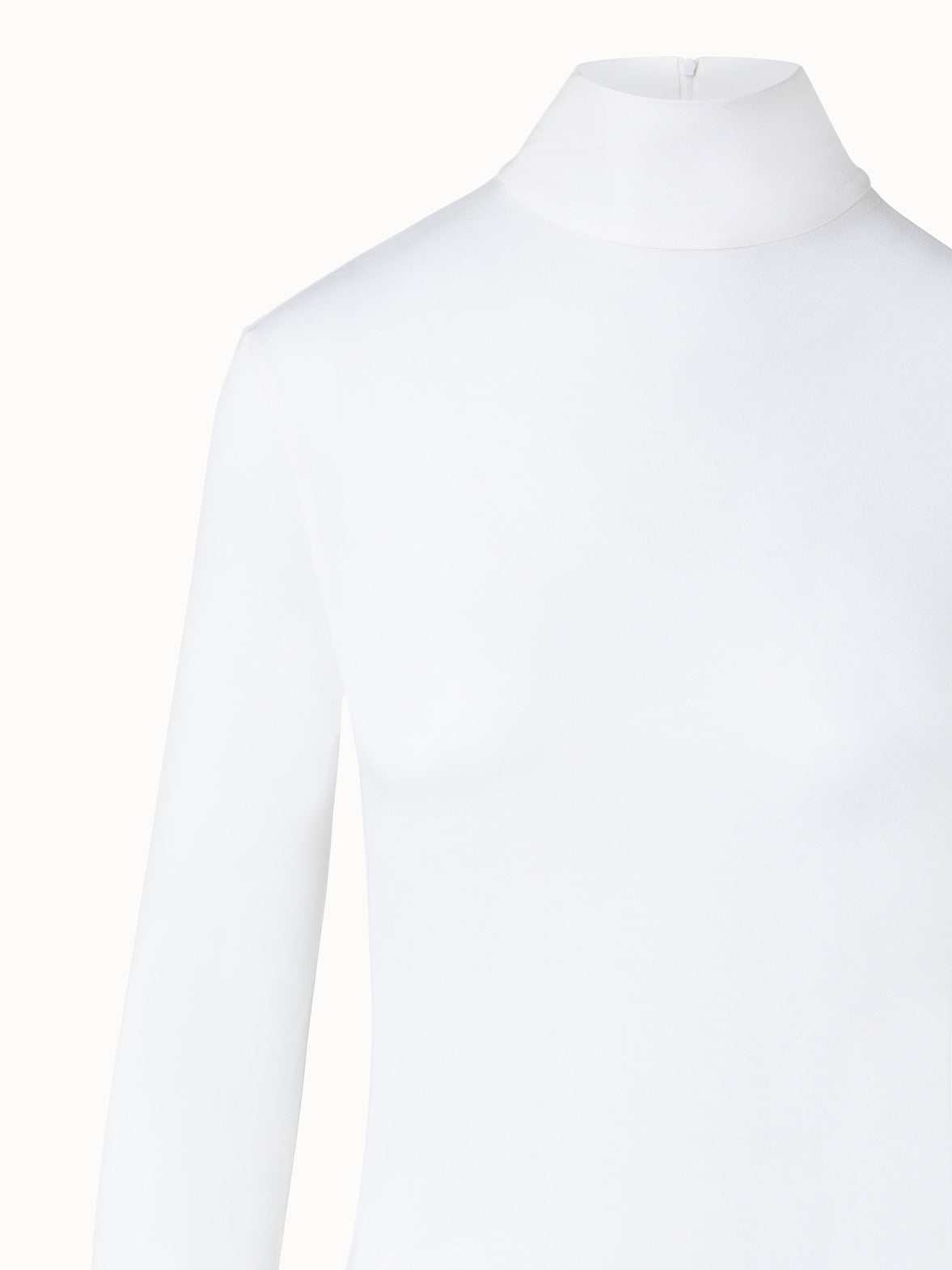 Modal Mock Neck Shirt - white - ecru
