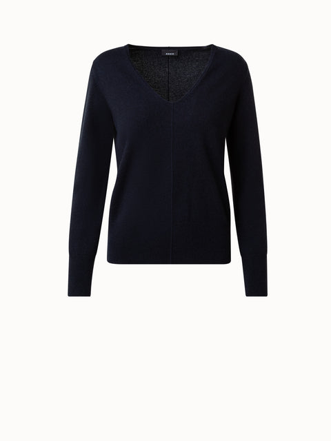 Cashmere V-Neck Knit Pullover